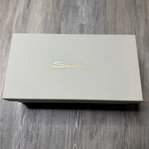 Santoni Cream Shoe Box with Gold Logo